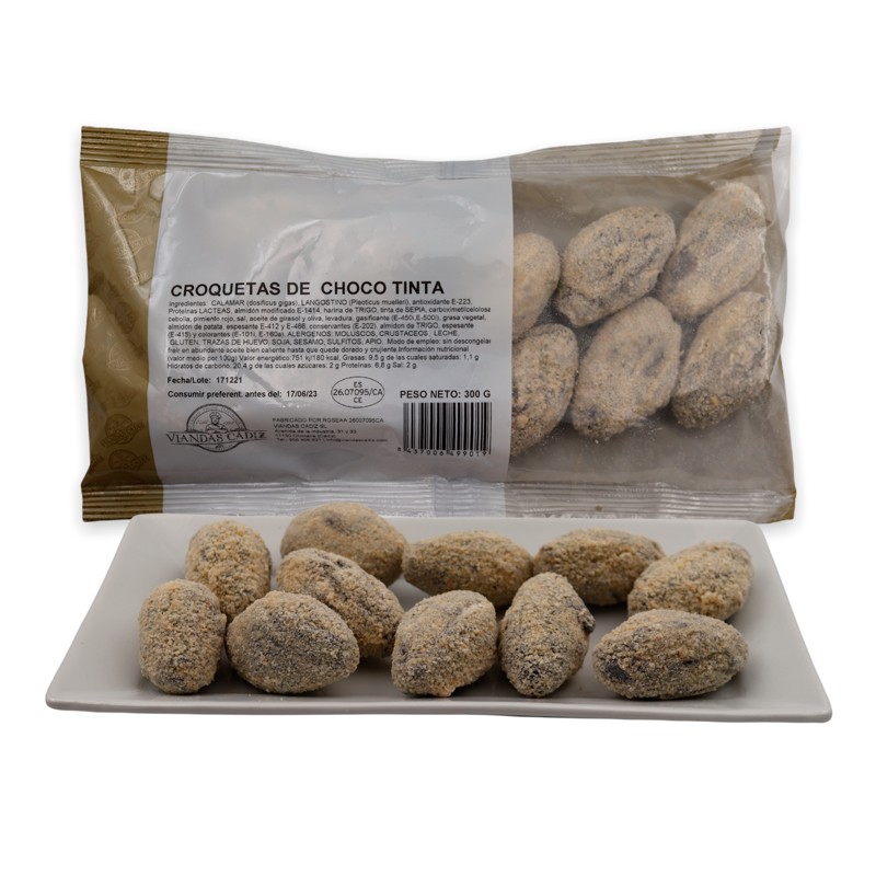 Croquetas de choco en su tinta caja 3,6 kg