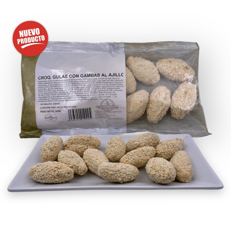 Croquetas de gulas con gambas al ajillo caja 3,6 kg