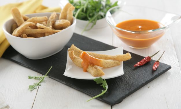 Tiras de choco en salsa brava