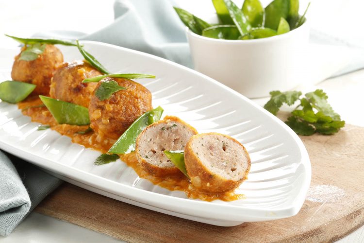 Curry de albóndigas caseras de atún lomo